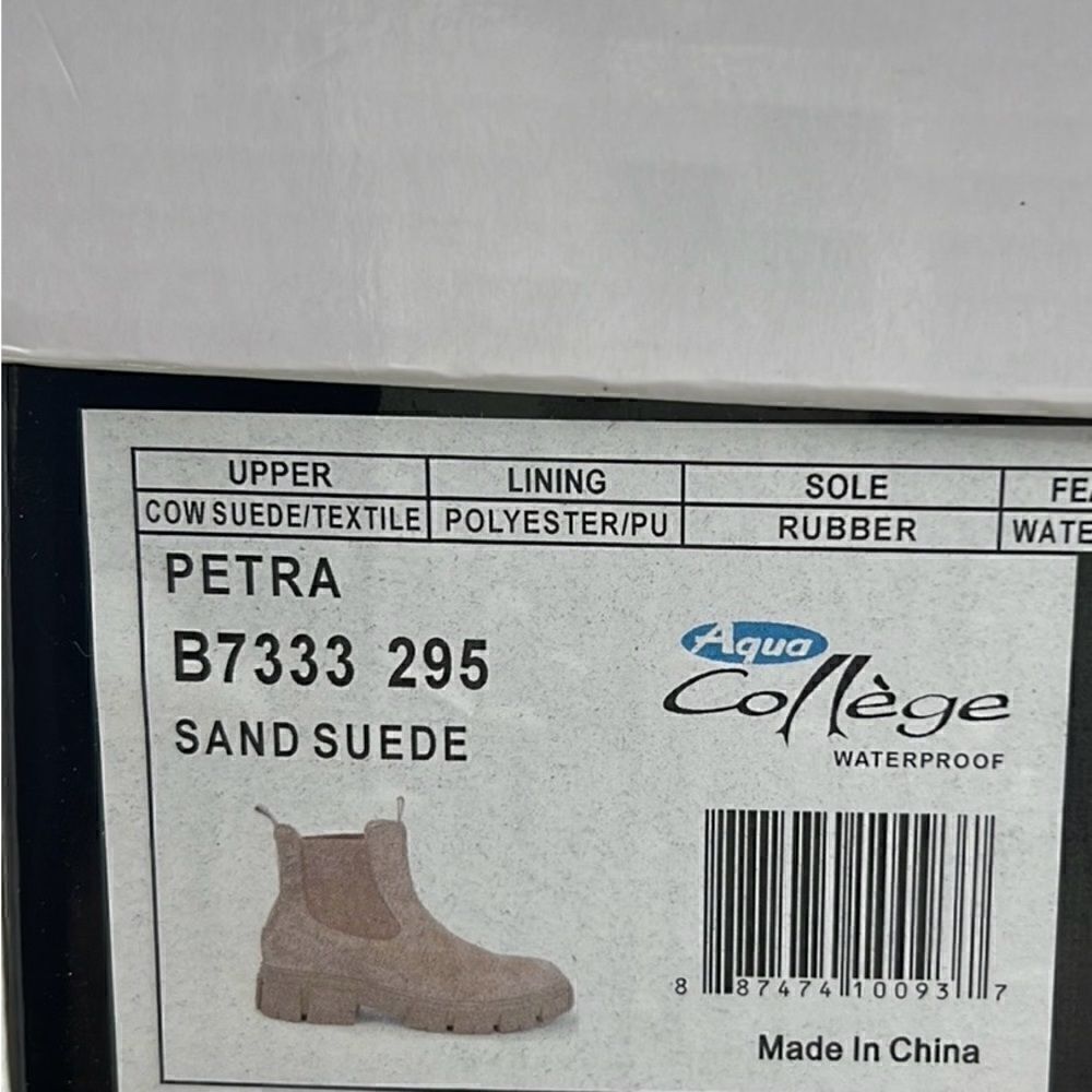 Aqua College Petra Waterproof Chelsea Booties- Sand- Size 8- NIB - Picture 11 of 11